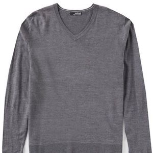 Grey v neck sweater, size M